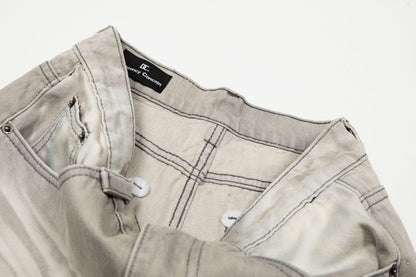 Washed Whiskers Wide Leg Denim Jeans WN25837