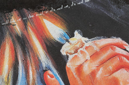 Oil Paint Washed Oversize Short Sleeve T-Shirt WN16129