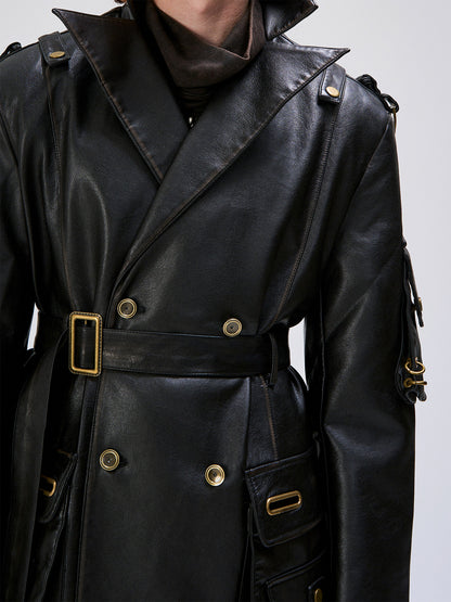 Paint Belted Oversize Coat WN27465