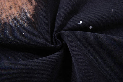 Paint Splatter Workwear Wide Leg Denim Jeans WN27921