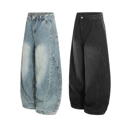Washed Wide Leg Denim Jeans WN25431