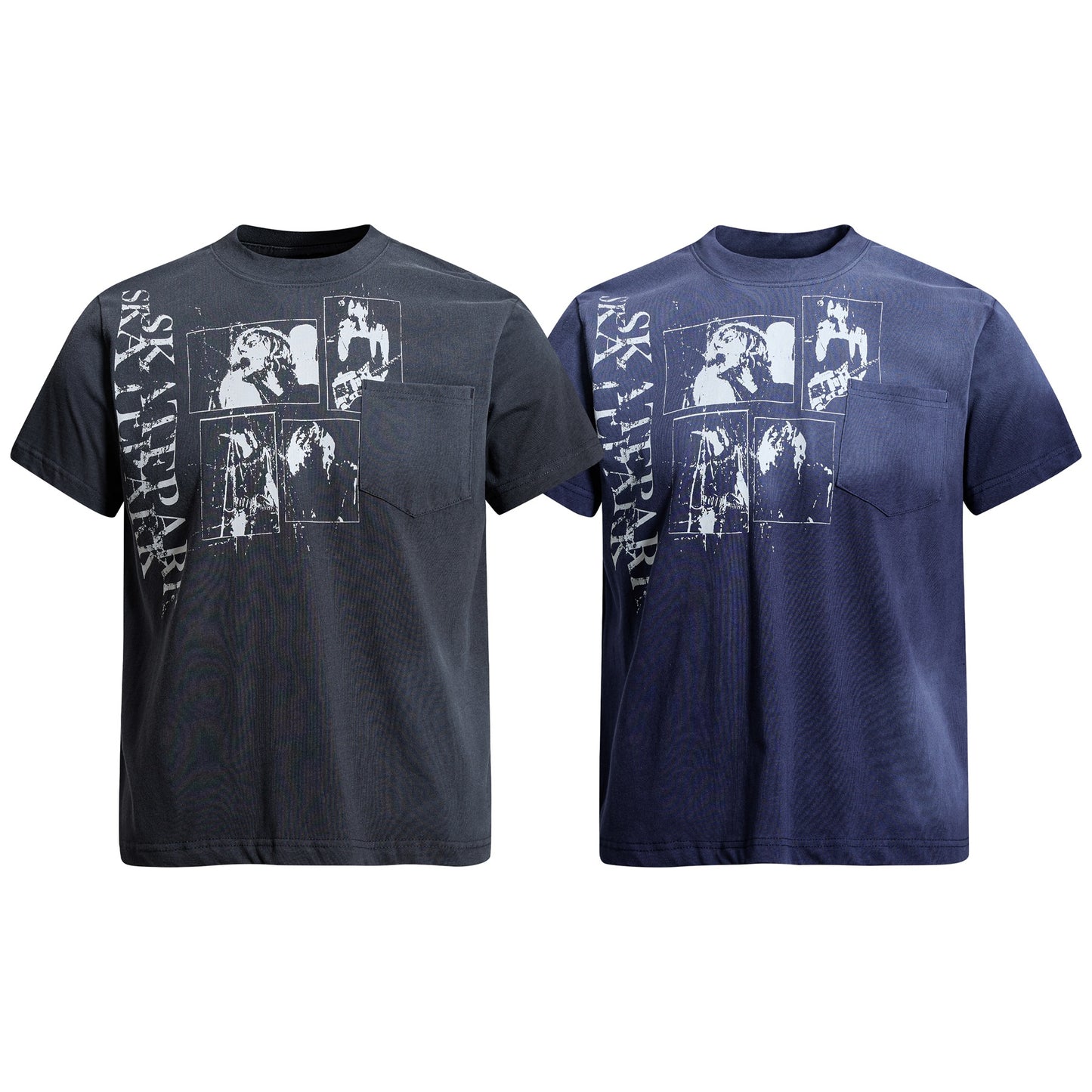 Band Print Short Sleeve T-Shirt WN26005