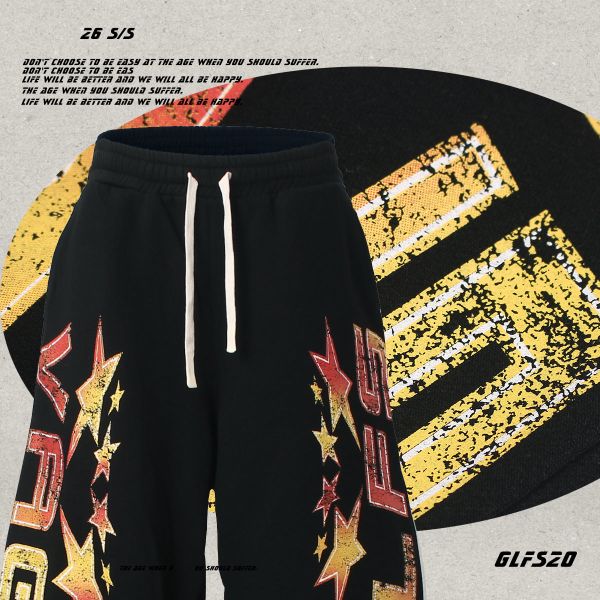 Star Letter Print Sweatpants WN26468