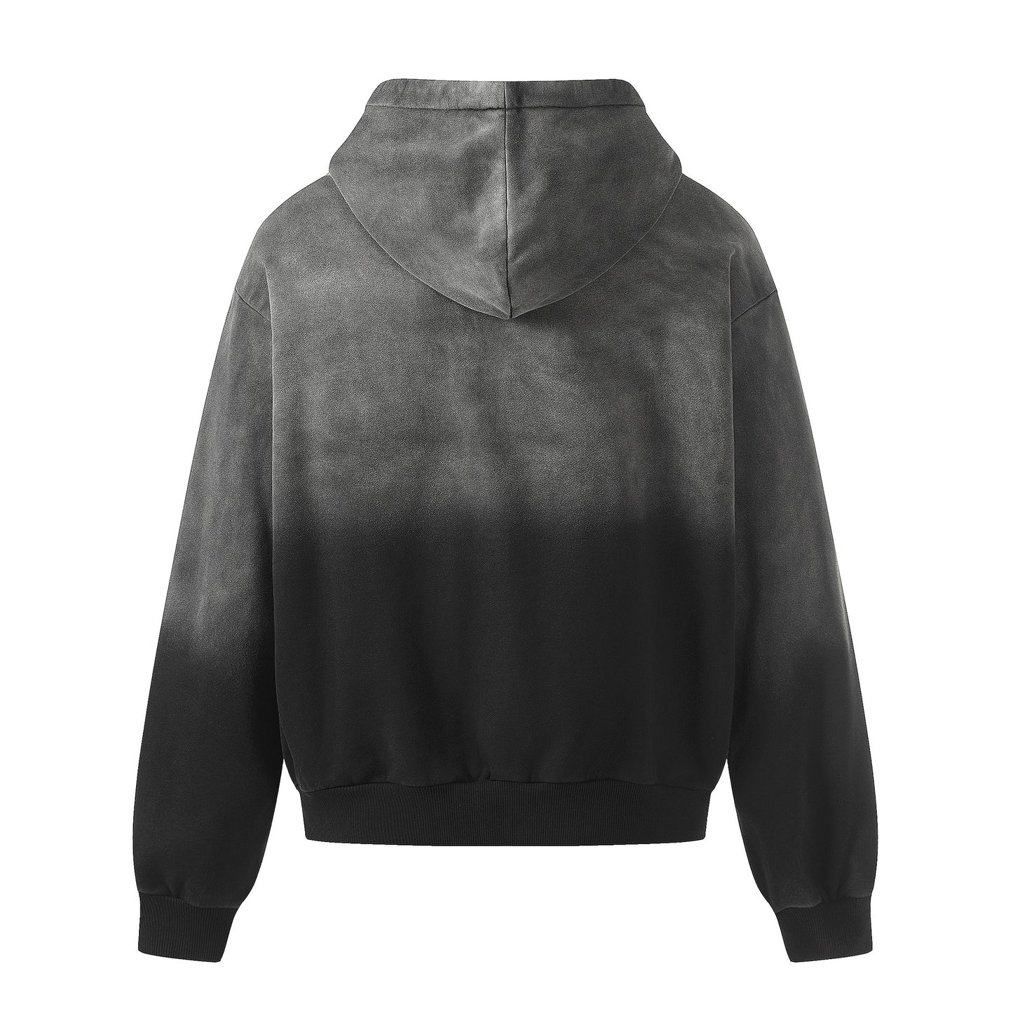 Gradient Number Print Zipper Hoodie WN25524