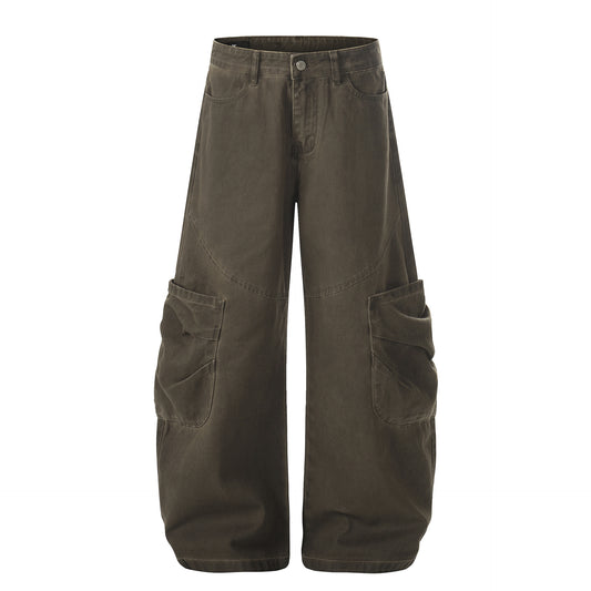 Deconstruction Multi Pocket Curved Cargo Pants WN25986