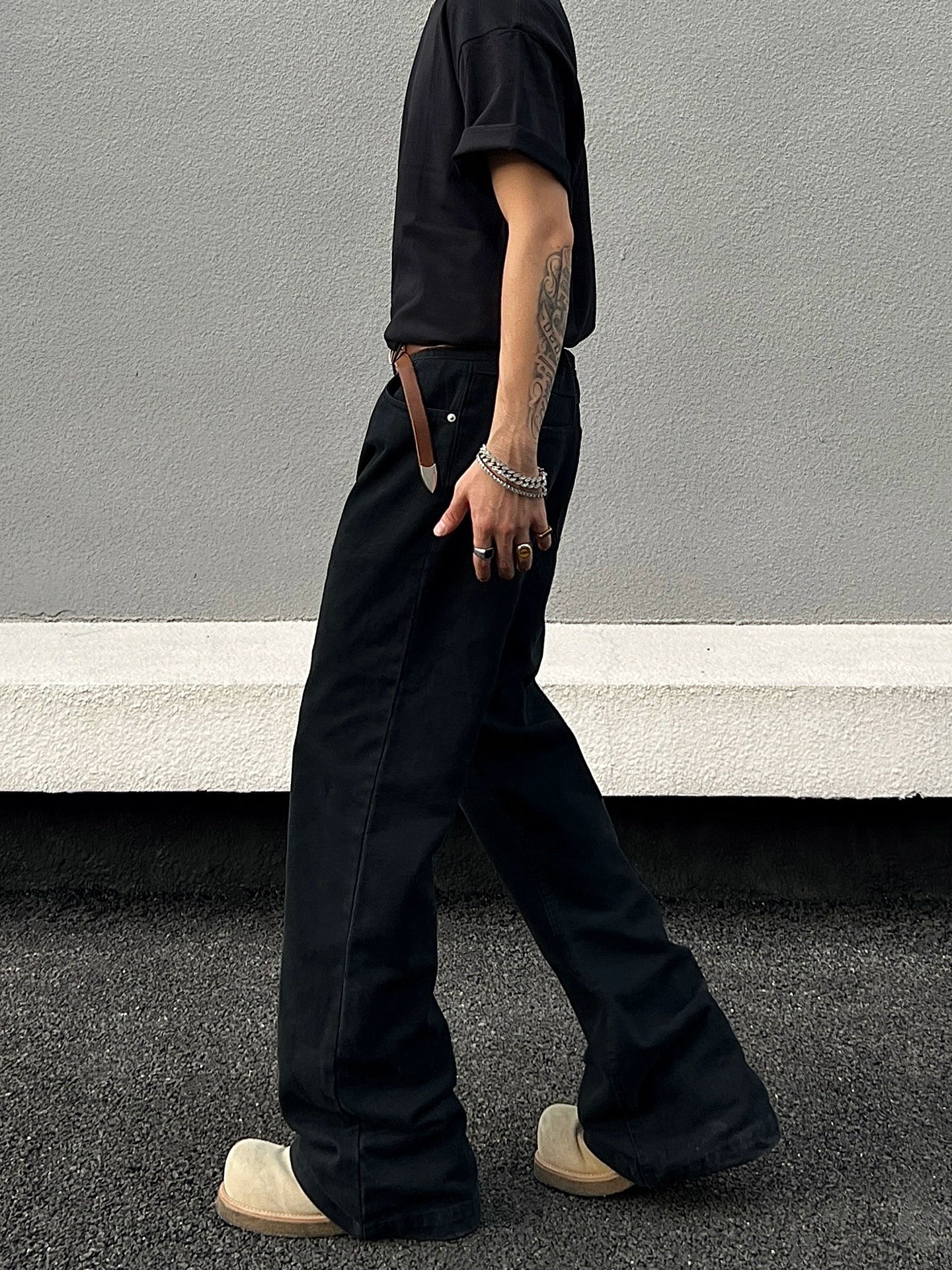 Curved Flare Denim Jeans WN21452