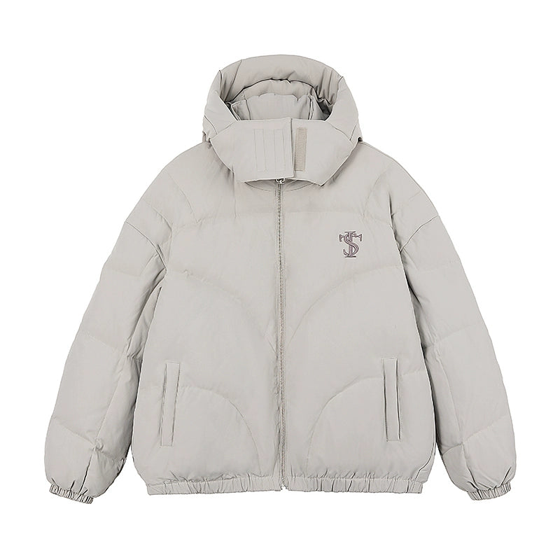 Embroidery Quilted White Duck Down Jacket WN11907