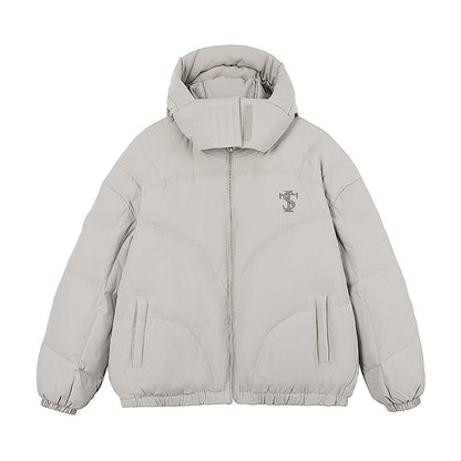 Embroidery Quilted White Duck Down Jacket WN11907