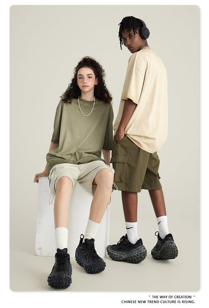 Washed Gradient Pure Cotton Sleeveless T-Shirt WN6075