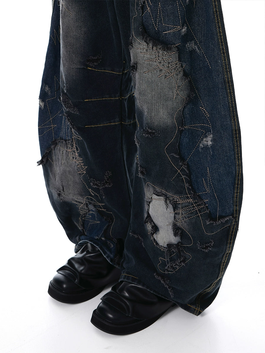 Wrinkled Chunky Sole Leather Mule Shoes WN20799