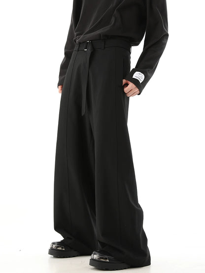 Draped Wide-Leg Straight  Trousers WN10456