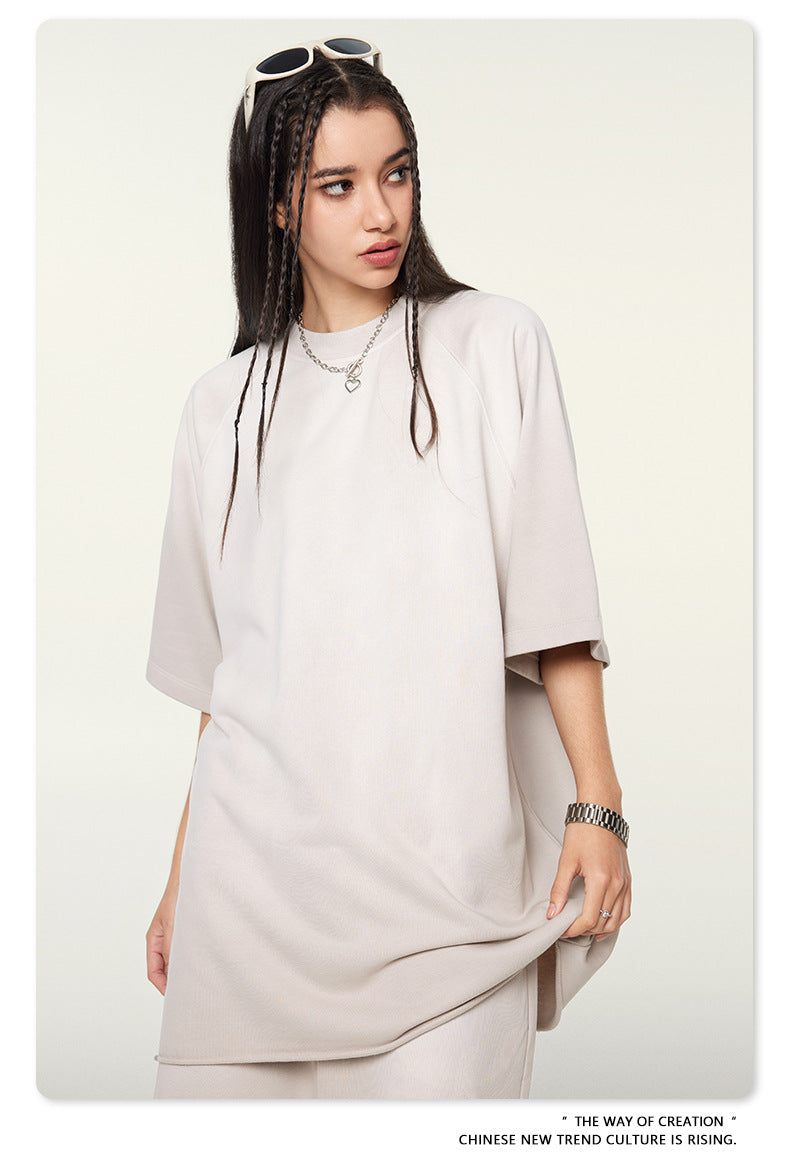 Washed Oversize Raglan-sleeve T-shirt WN6430