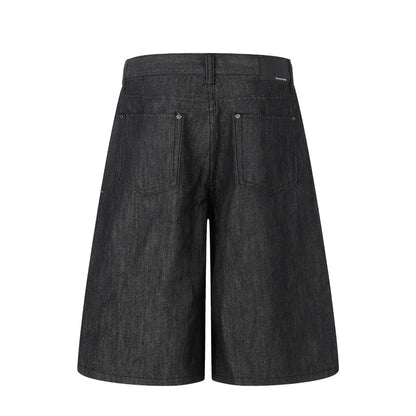 Raw Denim Rivet Wide Leg Half Pants WN26059