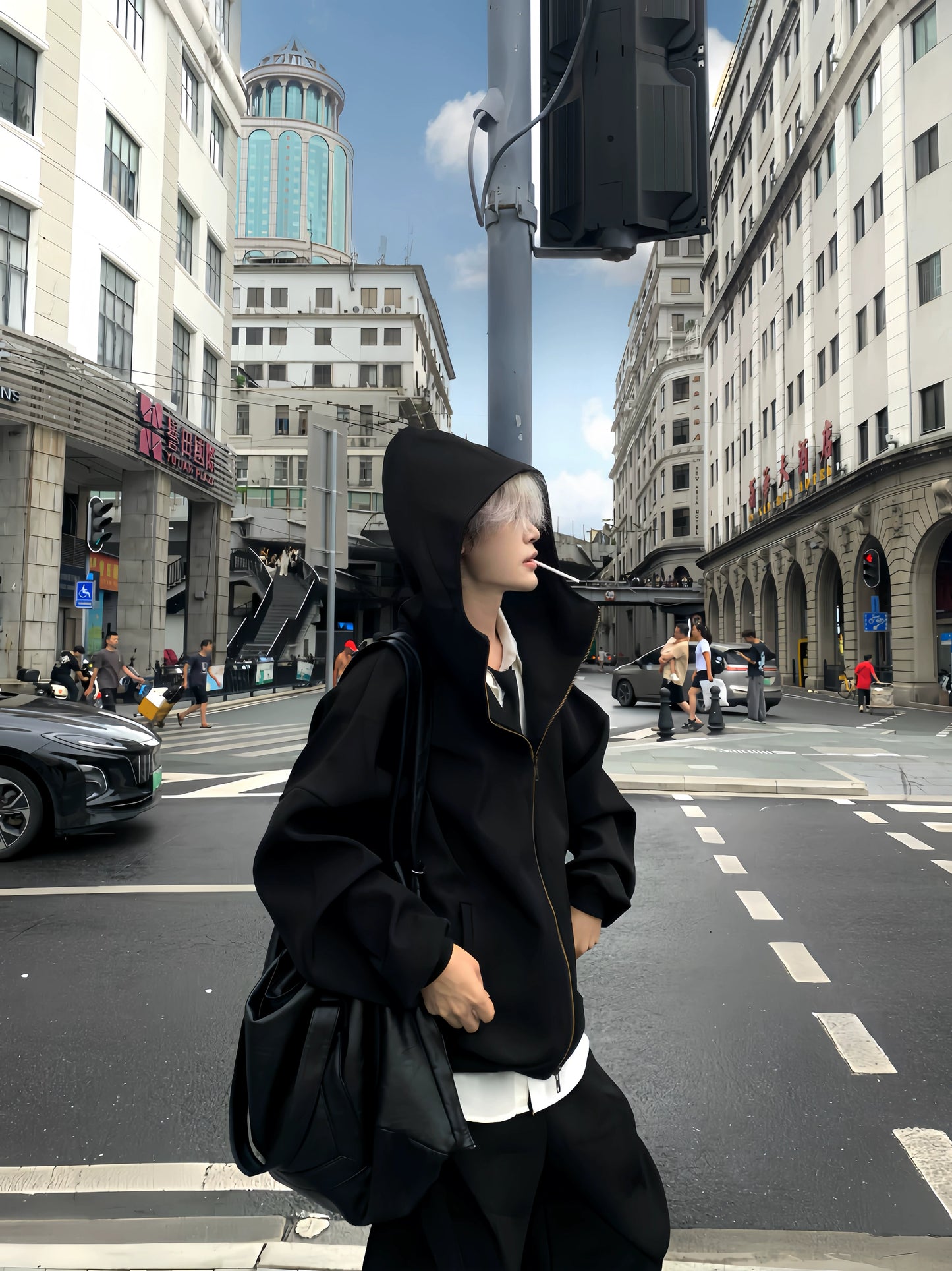 Heavyweight Oversize Hoodie & Wide Leg Pants Setup WN19865