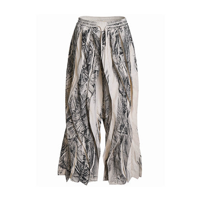 Graffiti Design Wide Leg Pants WN11727