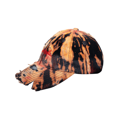 Tiger Print Tie-Dye Irregular Graffiti Design Cap WN21104