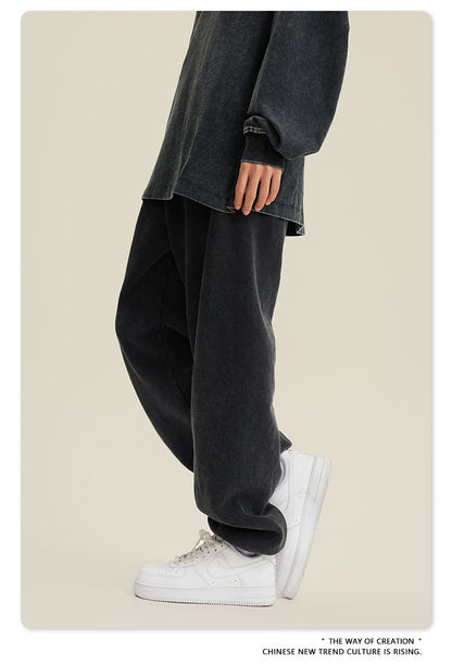 Wide-leg Washed Sweatpants WN6462