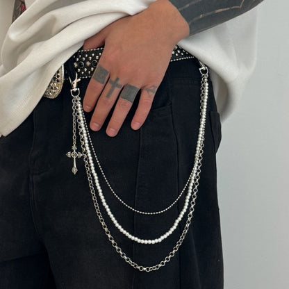 Cross Decor Pants Chain WN21079