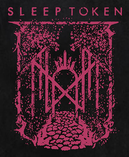 Washed Thorn Symbol Print Oversize Short Sleeve T-Shirt WN26890