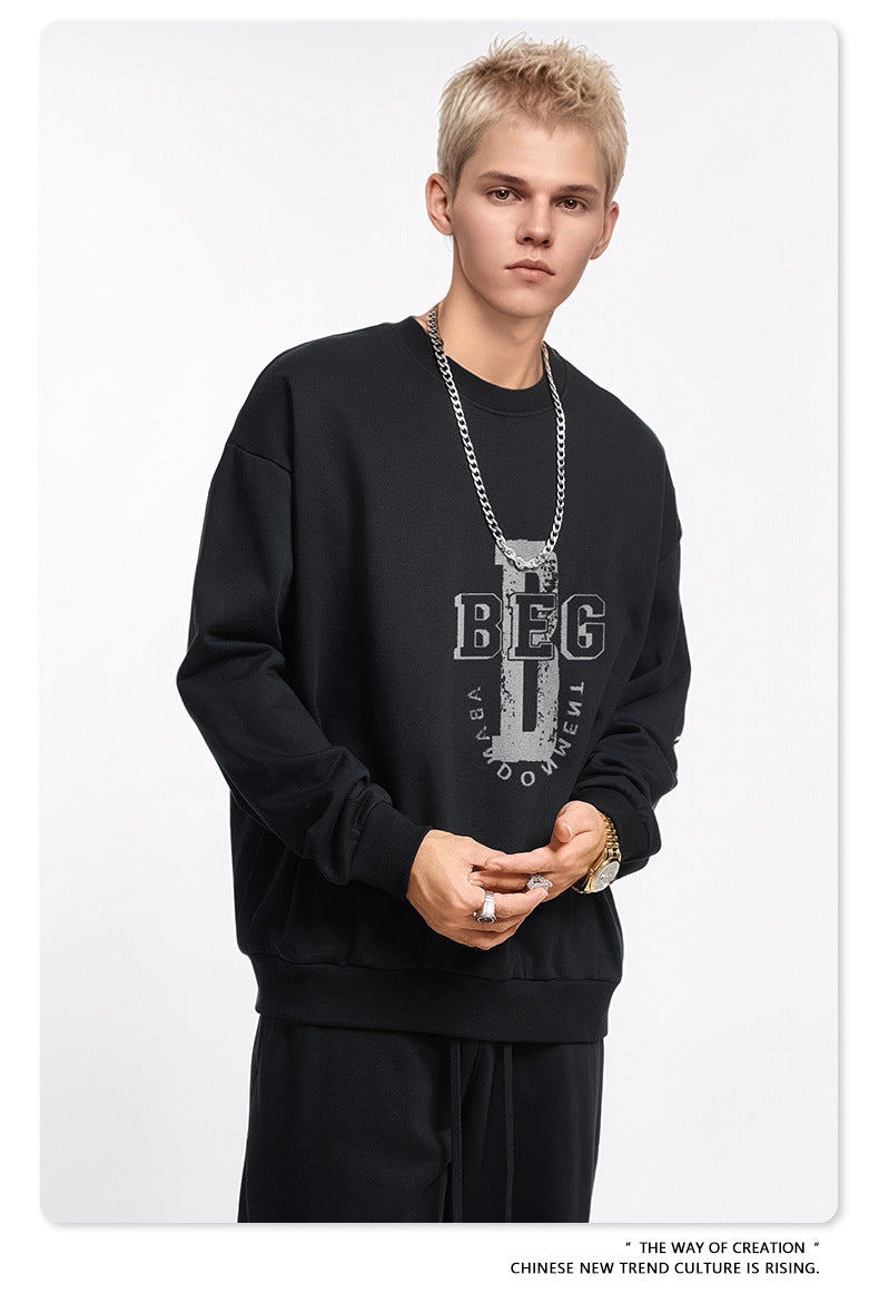 Print Oversize Crewneck Sweatshirt WN9949