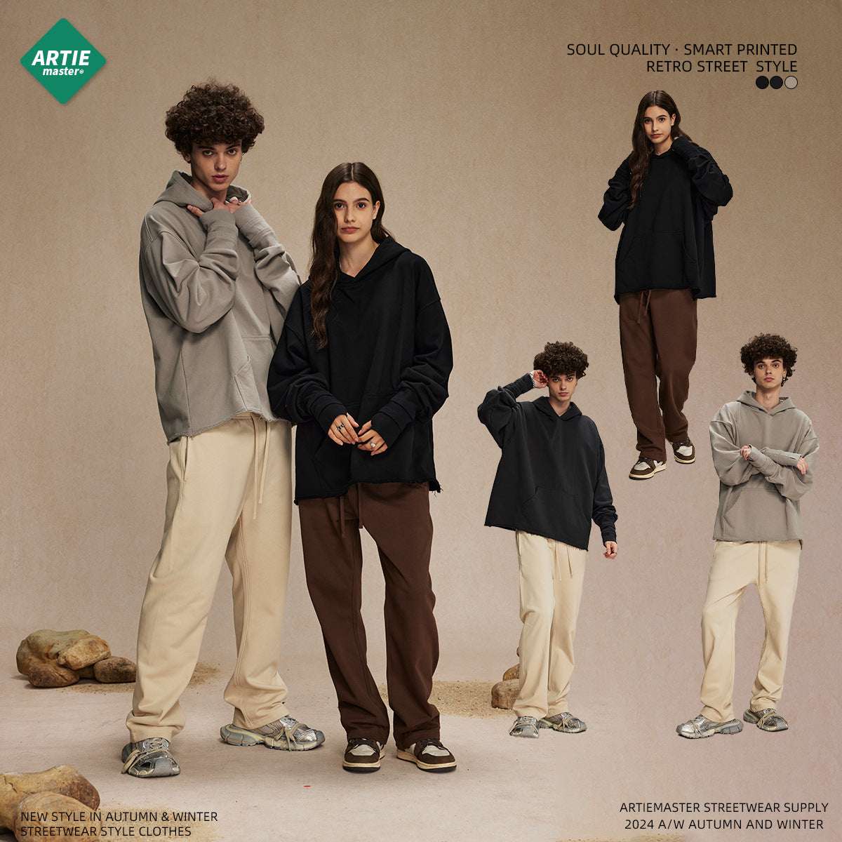 Cut-off Design Thumb Hole Oversize Hoodie WN9982