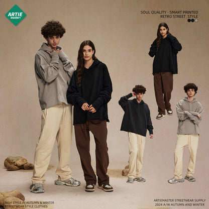 Cut-off Design Thumb Hole Oversize Hoodie WN9982