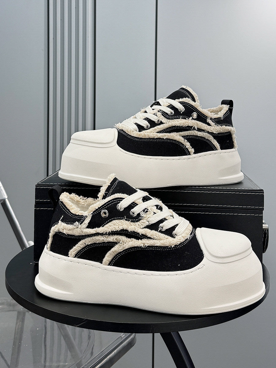 Fray Panel Chunky Sole Sneakers WN24573