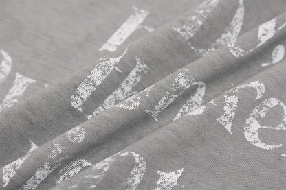 Washed Faded Letter Print Heavyweight Short Sleeve T-Shirt WN26869