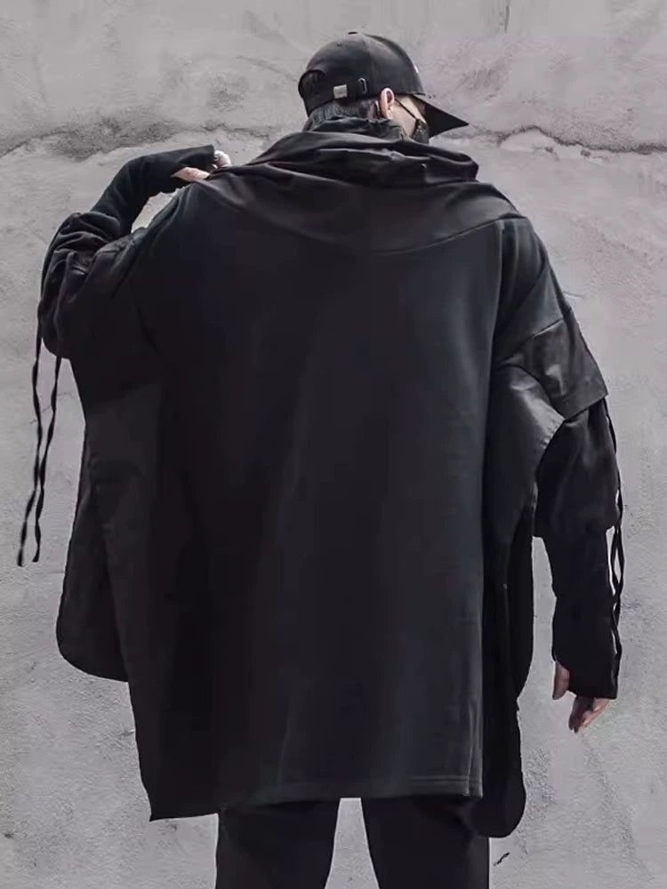 Mix Patch Irregular Oversize Hoodie WN22375