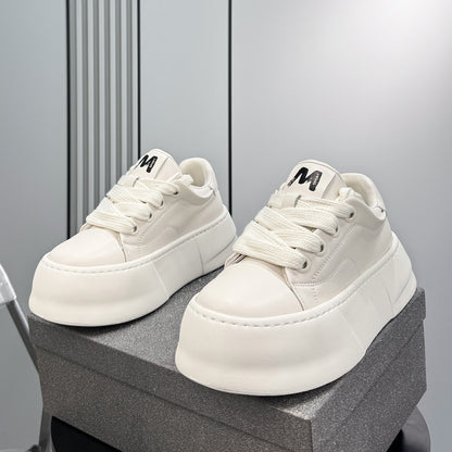 Lace Up Platform Thick Sole Sneakers WN24616