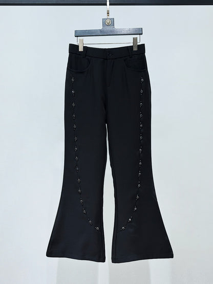 Beaded Tailored Jacket & Flare Trousers Setup WN23850