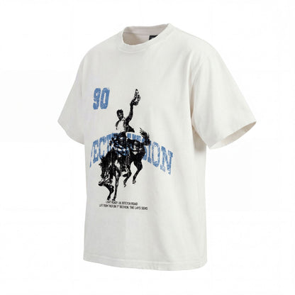 Art Letter Print Short Sleeve T-Shirt WN25783