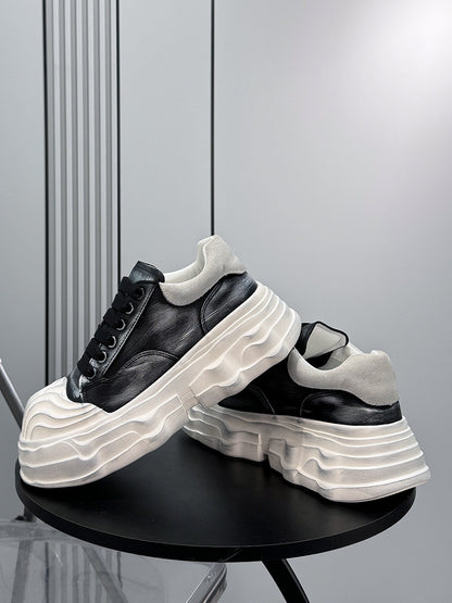 Washed Platform Chunky Sole Sneakers WN24604