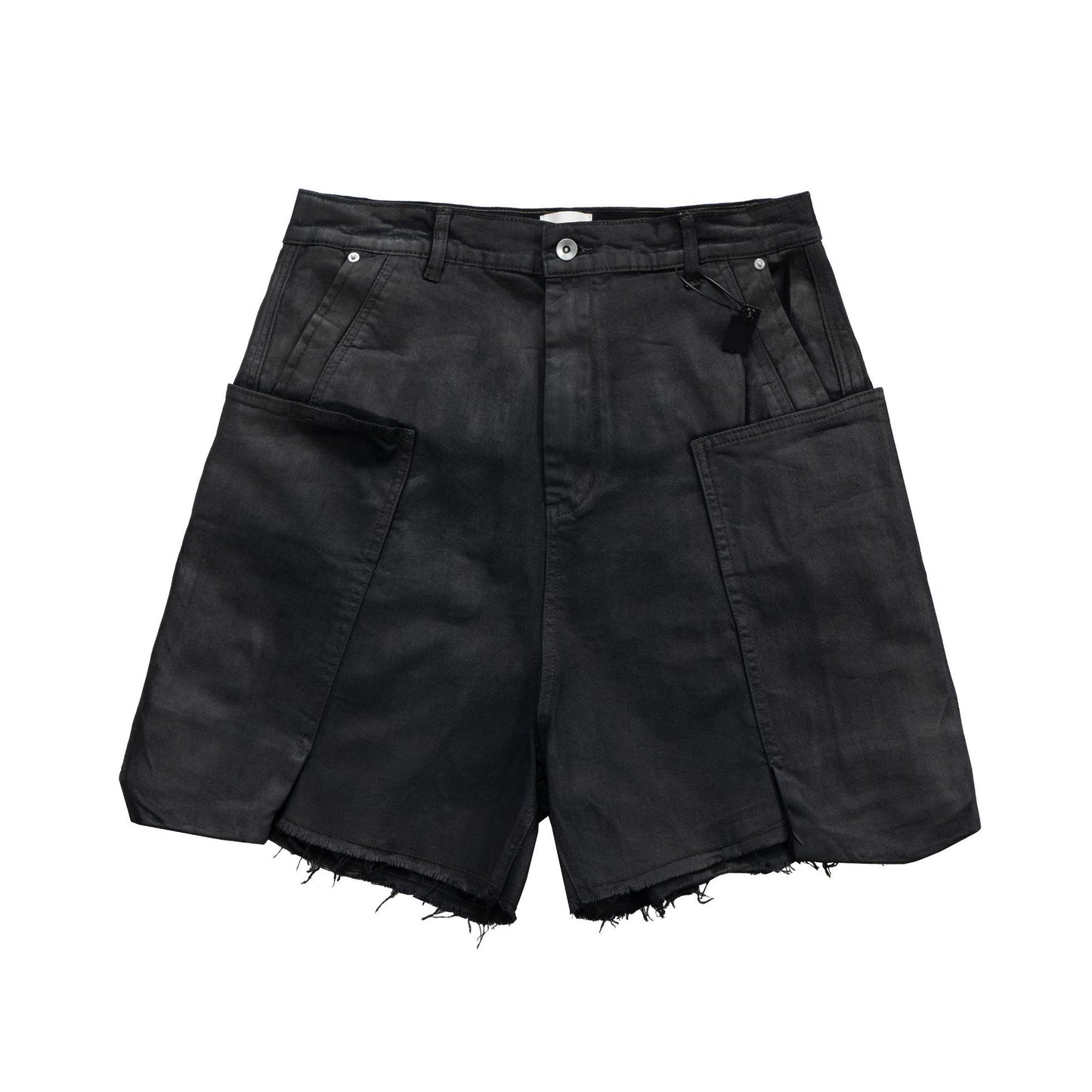 Washed Coating Cargo Pocket Denim Half Pants WN25714