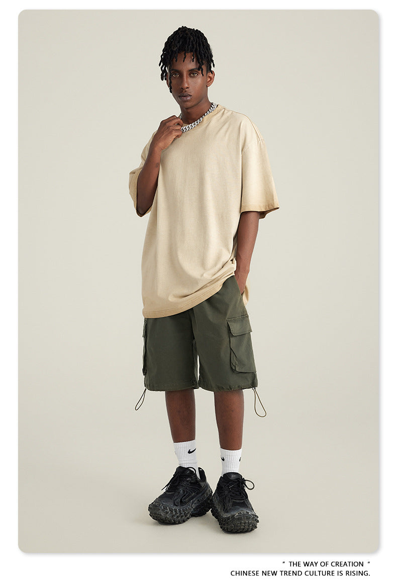 Washed Gradient Pure Cotton Sleeveless T-Shirt WN6075