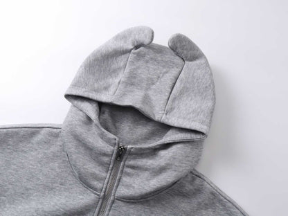Devil Ear Washed Zipper Hoodie WN12684