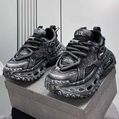Embroidery Rope Lace Chunky Sole Sneakers WN24667
