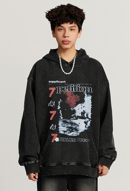 Washed Oversize Hoodie WN7822