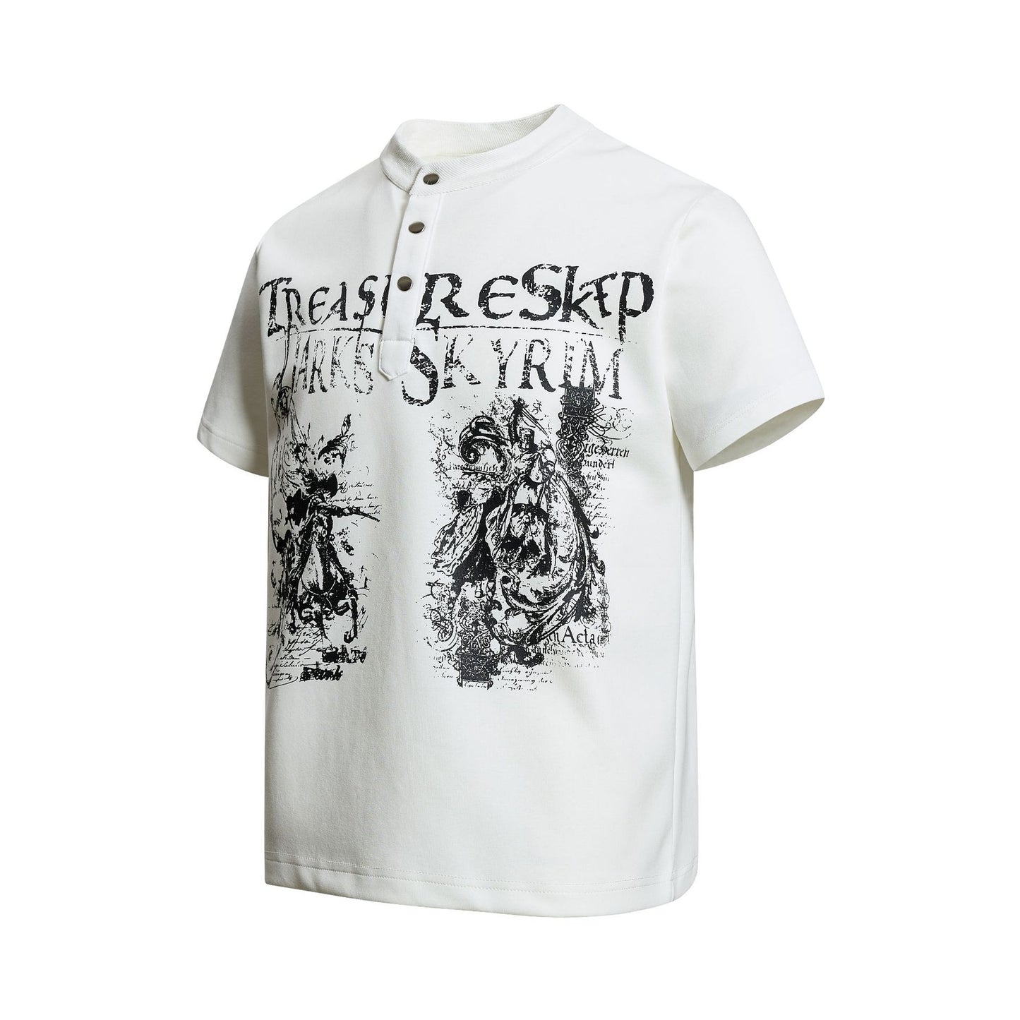 Air Layer Button Art Print Short Sleeve T-Shirt WN25998