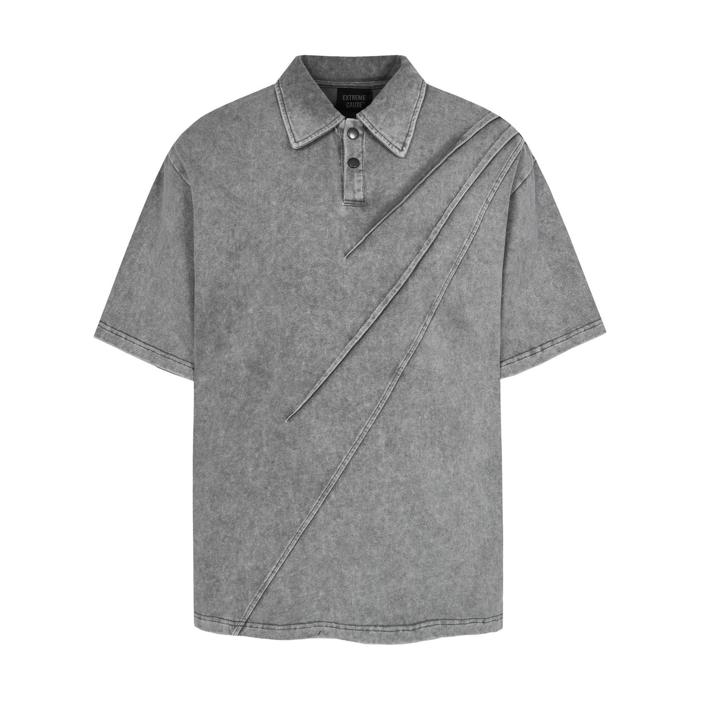 Washed Pleat Short Sleeve Polo Shirt WN26782