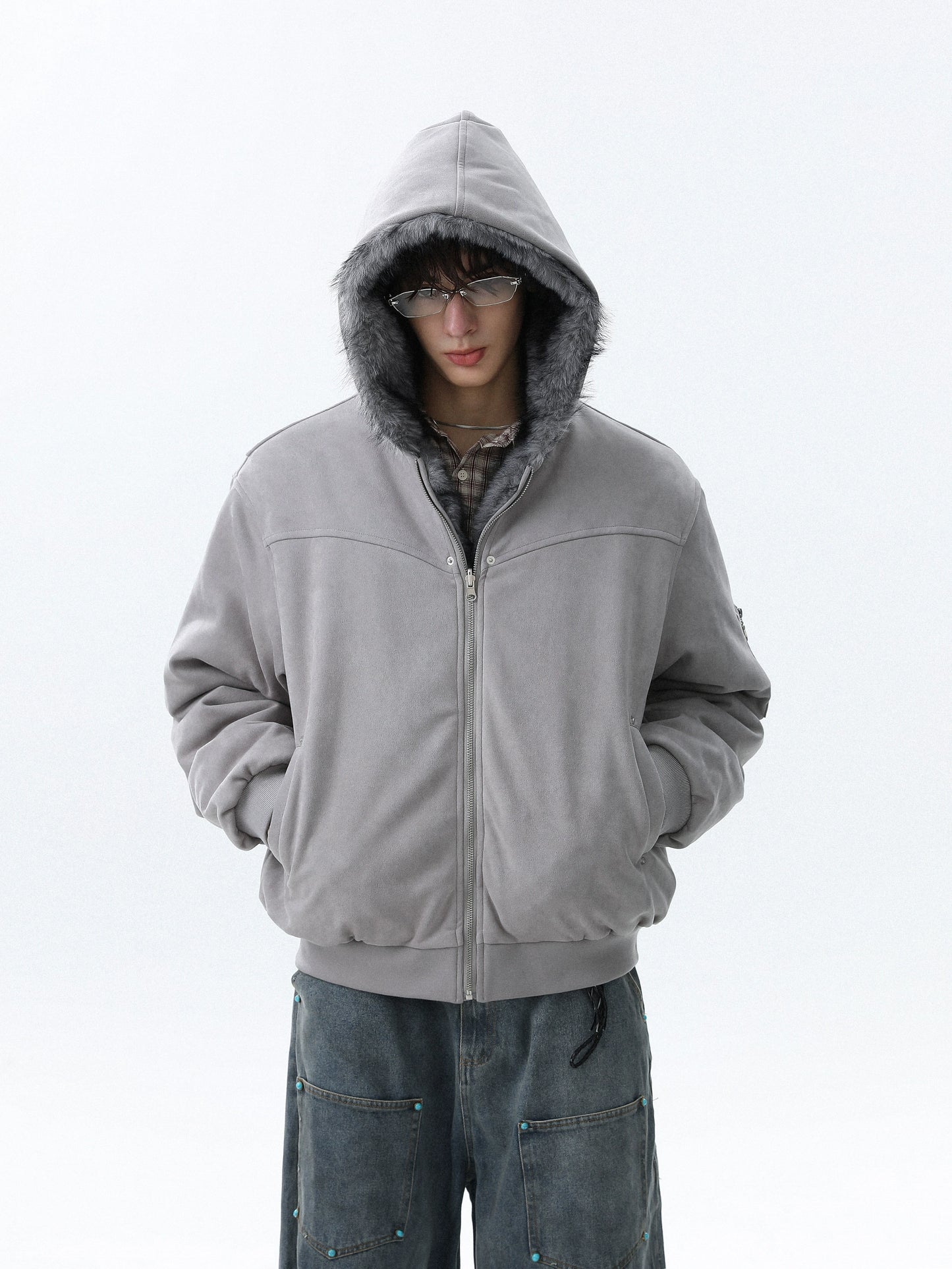 Reversible Thick Hooded Jacket WN22086