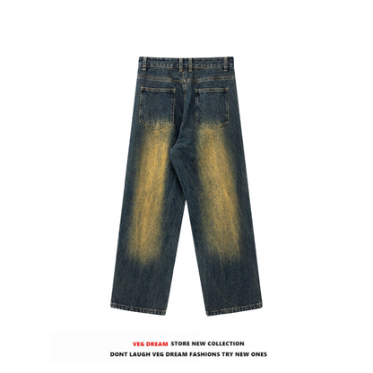 Washed Wide-leg Denim Jeans WN5584
