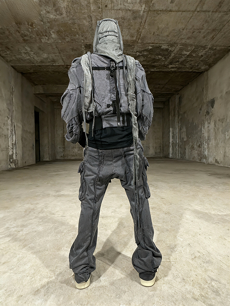 Pleated Flare Washed Cargo Pants WN22003