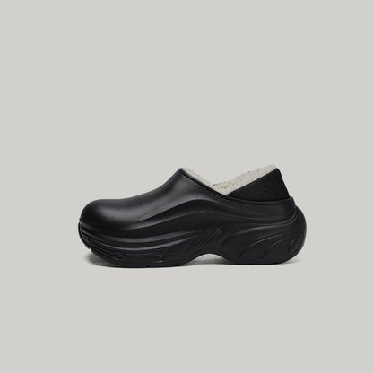 Fake Fur Lined Platform Slip-On Mules WN23445