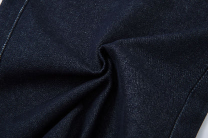 Washed Wide-Leg Cargo Denim Pants WN12733