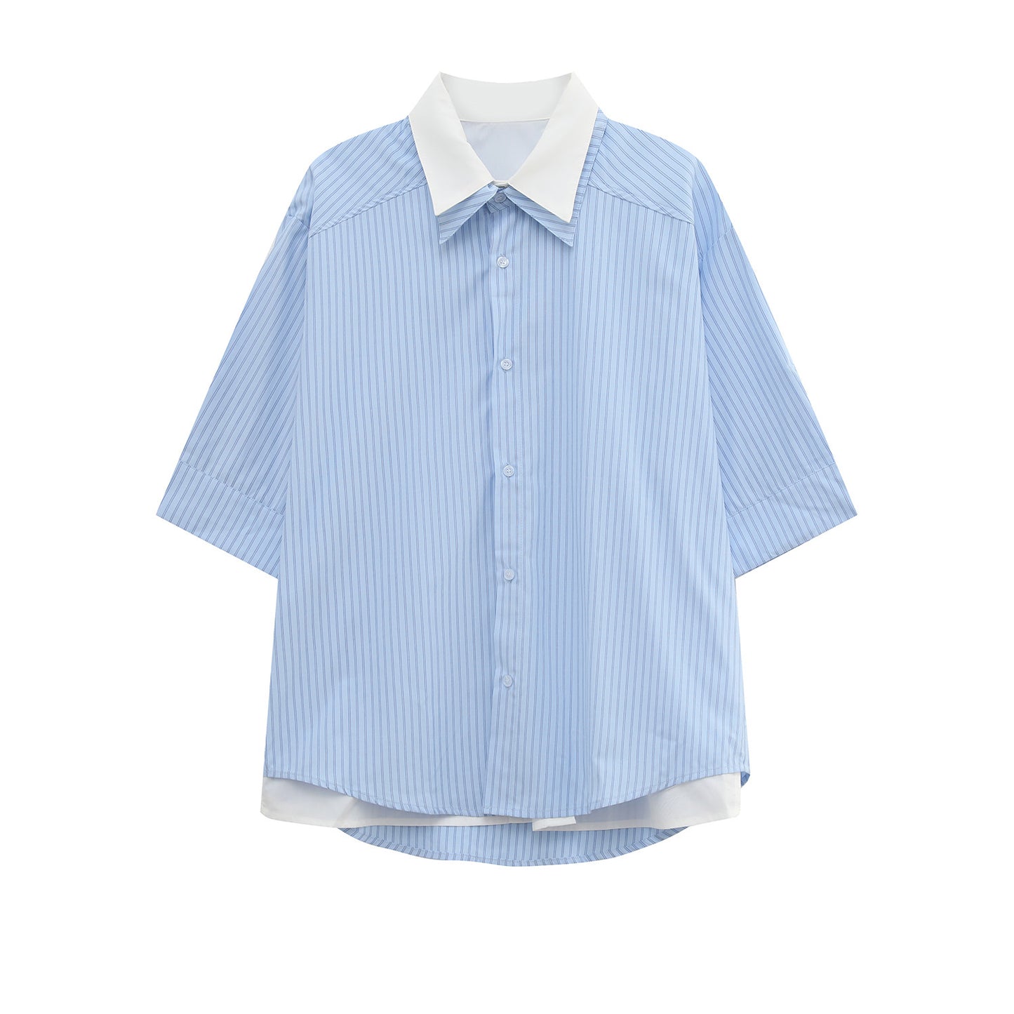 Layered Stripe Short Sleeve Shirt WN25027