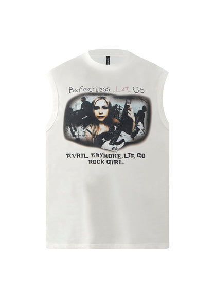 Portrait Graphic Sleeveless T-Shirt WN26241