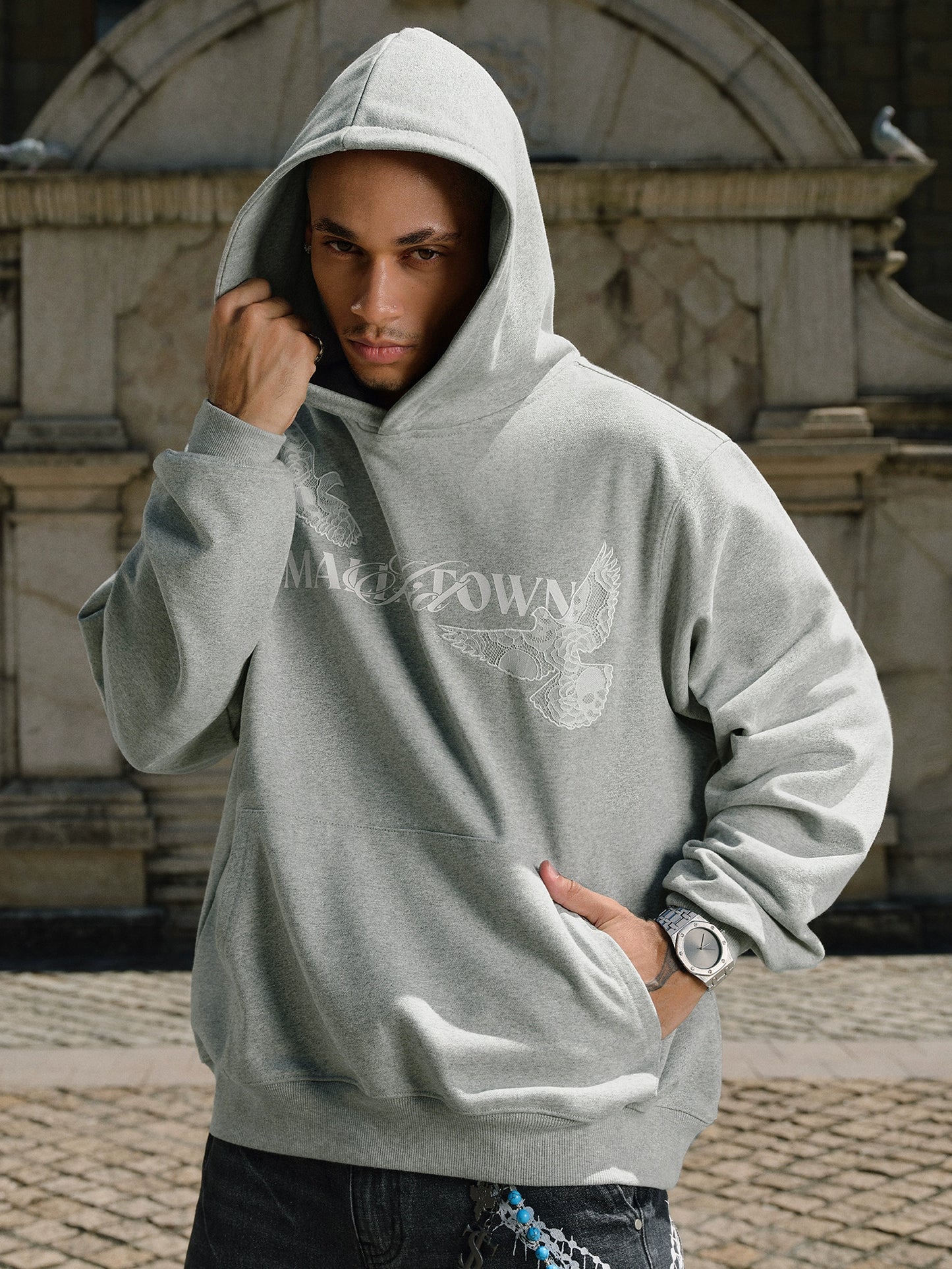 Lace Dove Graphic Pullover Hoodie WN11985