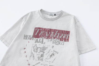 Abstract Graphic Design Short Sleeve T-Shirt WN26040