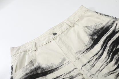 Brush Paint Cropped Pants WN25508